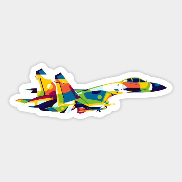 SU-27 Sticker by wpaprint